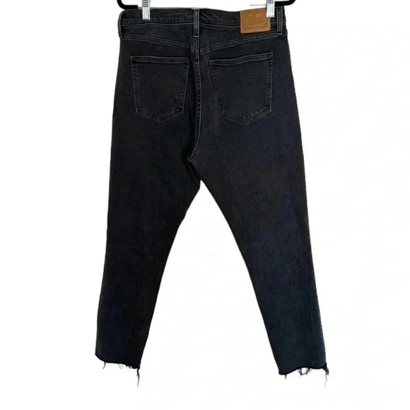Denim Forum Aritzia The Yoko High Rise Slim Size 32 Button Fly Distressed - Picture 12 of 12